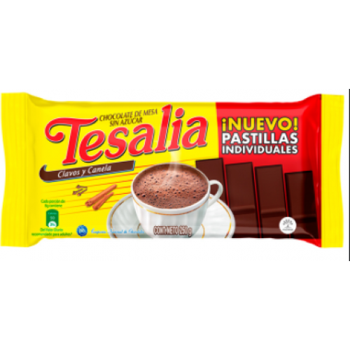 Tesalia Chocolate clavos y canela Bolsa X 250 Gramos 