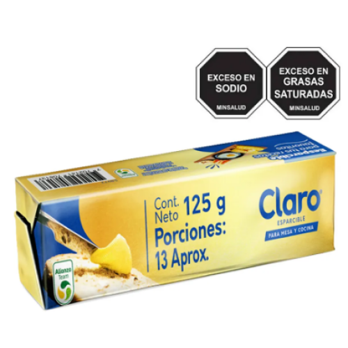 margarina claro esparcible x 125 gr