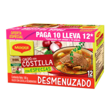 Maggi caldo con costilla con especias Desmenuzado Caja X 12 Sobres (108 Gramos)