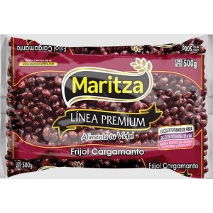 Frijol cargamanto Maritza línea premium Bolsa X 454 gramos 