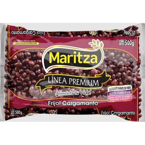 Frijol cargamanto Maritza línea premium Bolsa X 454 gramos 