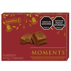 moments bombones chocola con leche x52gr