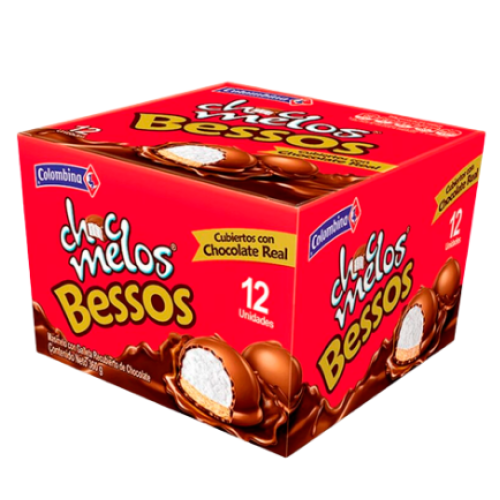 chocmelos besos caja x 12 unidades