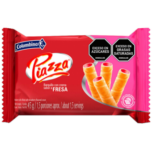 piazza barquillo fresa x 45 gr