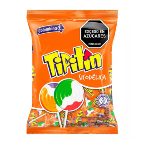 tipitin chupeta sicodelica x 25 unidades