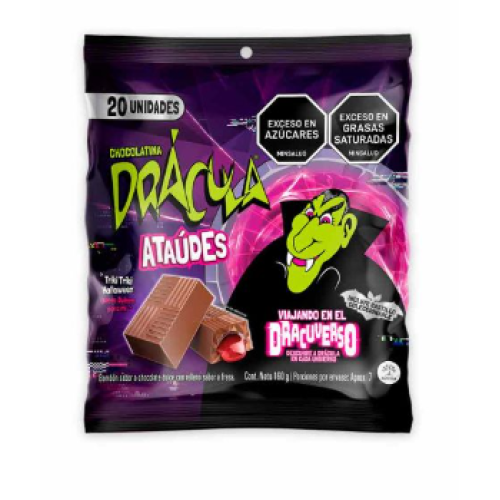 Drácula Chocolatina Ataúdes Paquete X 20 Unidades