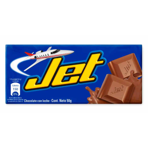 Jet Chocolate con leche Barra X  50 Gramos 