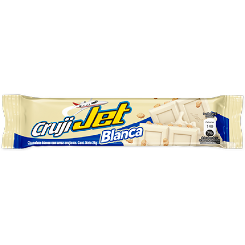 Chocolatina crujijet blanca Barra 24 gramos