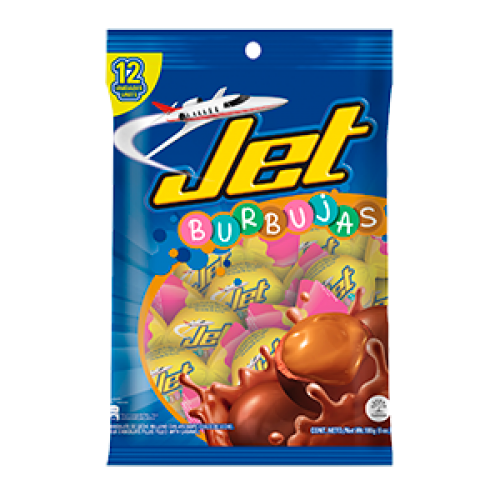 Jet burbuja de chocolate arequipe Bolsa 12 Unidades 