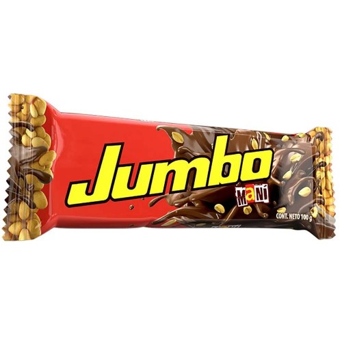 Jumbo jet chocolatina mani Barra 100 gramos