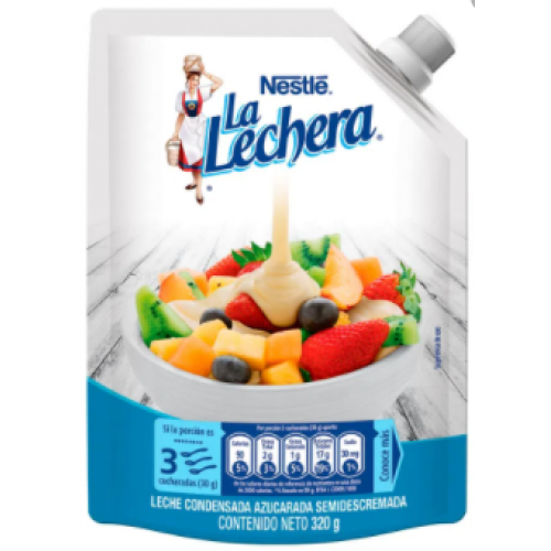 La Lechera Leche condensada Azucarada Doy Pack X 320 Gramos 