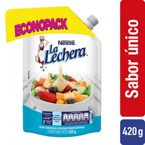 La Lechera Leche condensada Azucarada Doy Pack X 420 Gramos 
