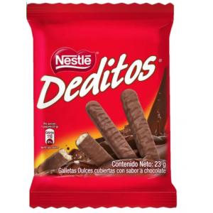 Deditos Nestlé Galletas dulces cubiertas de chocolate Paquete X 23 Gramos 