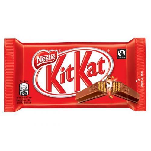 Chocolatina Kitkat 4 dedos Barra 45 Gramos