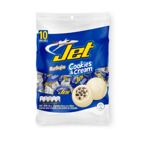 jet burbujas cookies & creamx10unidades