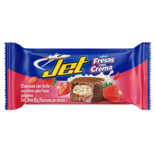 jet chocolatina fresas con crema x 29 gr