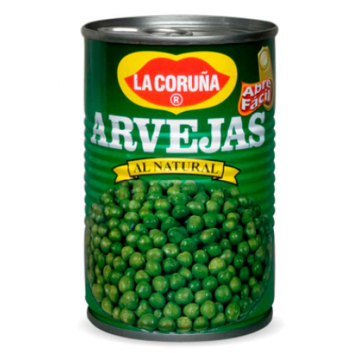 La Coruña Arvejas al Natural Lata abre fácil X 310 Gramos 