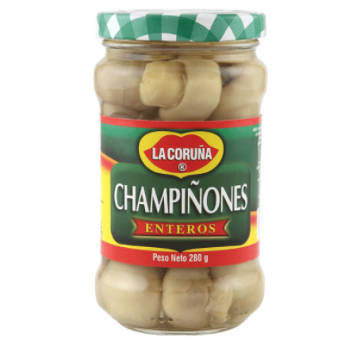 La Coruña Champiñones enteros Frasco X 280 Gramos 