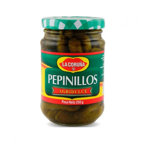La Coruña Pepinillos Agridulces Frasco X 250 Gramos 