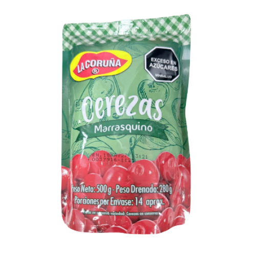 La coruña cerezas marrasquino Bolsa x 500 gramos 