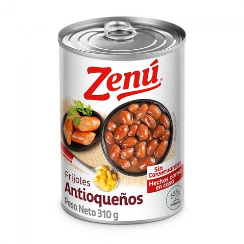 Frijoles Antioqueños sin conservantes Lata X 310 Gramos 