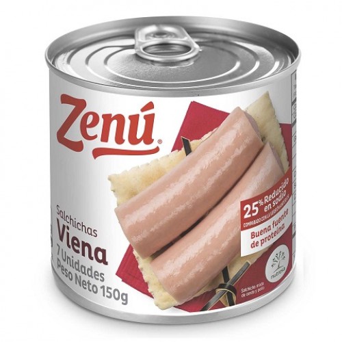 Zenú Salchichas Viena 7 unidades Lata X 150 Gramos 