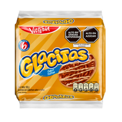 glacita galleta tofee 32g paq x 6 un