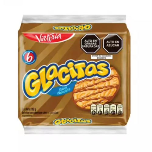 glacita galleta chocolate 32g paq x 6 un
