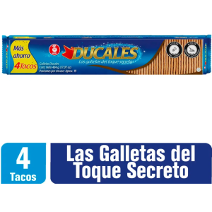 Ducales galletas 4 Tacos paquete X 484 Gramos