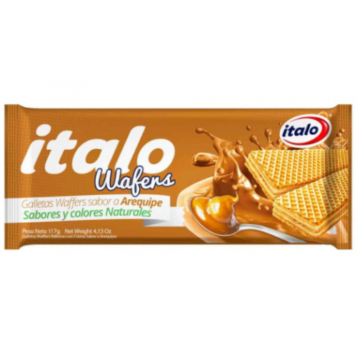 Italo Galletas Wafers Sabor Arequipe Paquete X 117 Gramos 