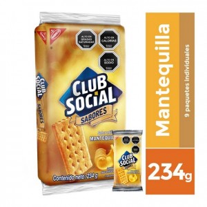 Galletas Club Social Mantequilla Paquete X 9 Unidades 
