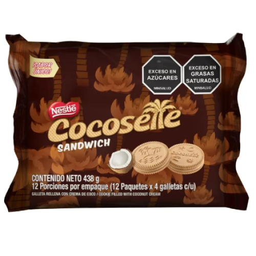 cocosette galleta sandwich x 12 unidades