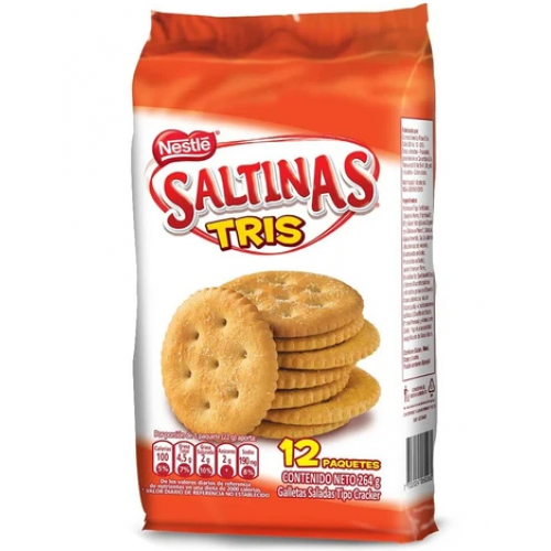 Galletas Saltinas Tris Paquete X 12 Unidades