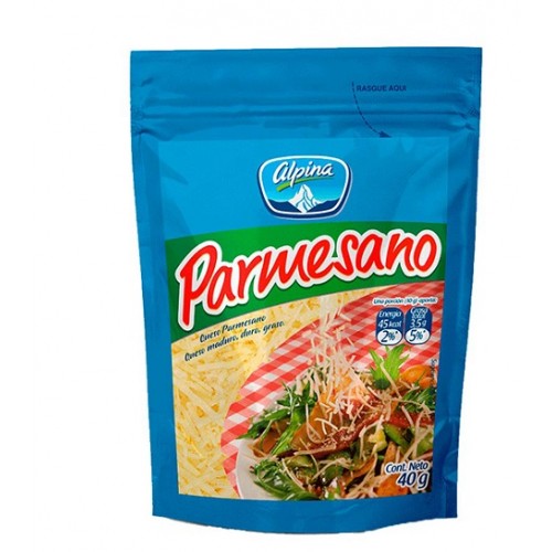 Queso Parmesano alpina Bolsa X 40 Gramos 