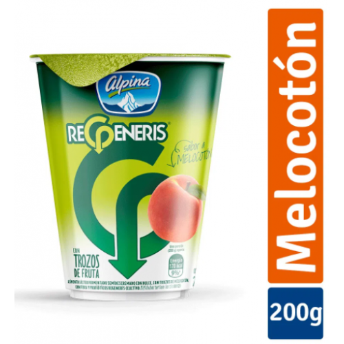 Yogurt Regeneris con trozo de fruta X 200 Gramos (sabores surtidos)