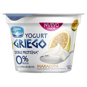 Yogurt Griego 0% Grasa con cama de fruta X 150 Gramos (sabores surtidos)