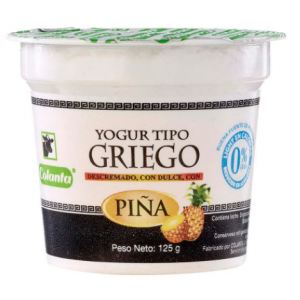 Yogur Tipo griego Descremado con dulce sabores surtidos Vaso X 125 Gramos 