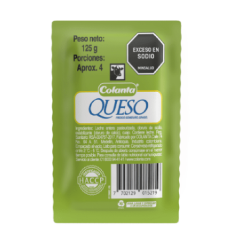 colanta queso blanco x 125gr