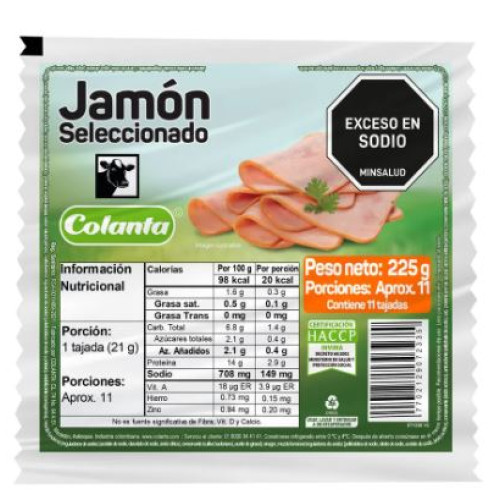 Mortadela Seleccionada Paquete X 225 Gramos 