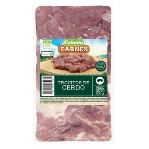 trocitos de cerdo x 500 gr