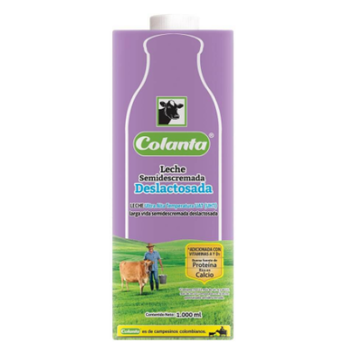 colanta leche liquida deslactosada caja x 1 litro