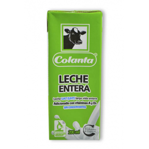 Leche Entera Colanta larga vida Caja X 200 Ml 