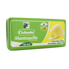 Colanta Mantequilla Sin Sal X 125 Gr