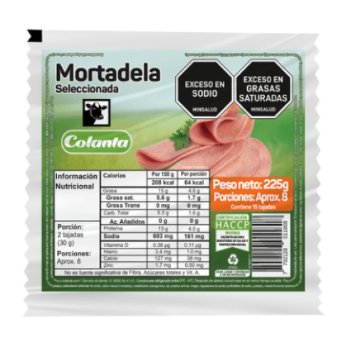 colanta mortadela x 225 gr