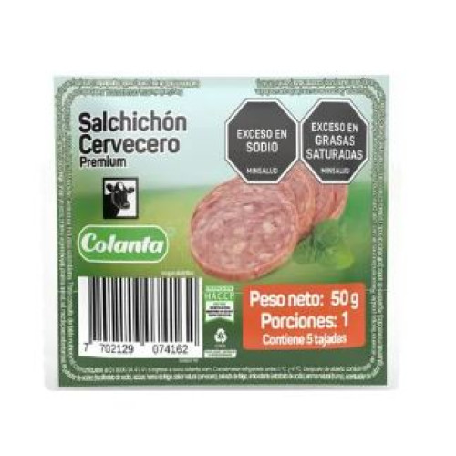 Salchichón Cervecero Tajado Paquete X 50 Gramos 