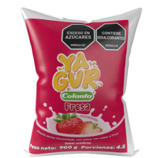colanta yagurt bolsa x 900 ml fresa