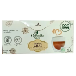 Green like natural herbal tea chai Caja X 20 gramos (20 bags)
