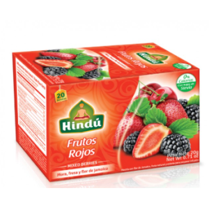 Hindu Infusion Frutal Frutos Rojos Con X 20 Bolsas