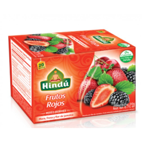 Hindu Infusion Frutal Frutos Rojos Con X 20 Bolsas