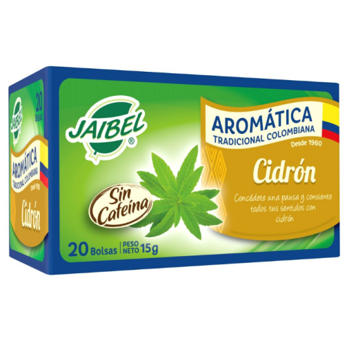 jaibel aromática tradicional cidrón x 20 unidades